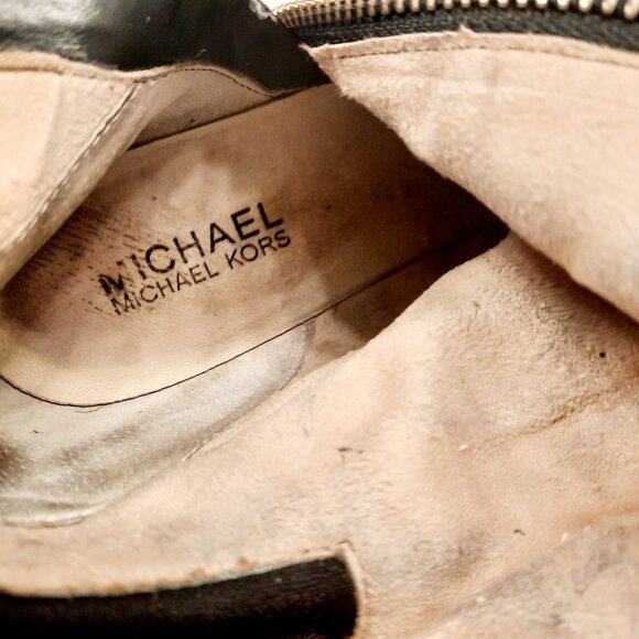 Michael Kors Hamilton Tall Leather Boots in Black, Size 8M - Picture 9 of 9